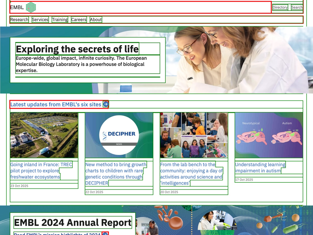 a screenshot showing results of this bookmarklet