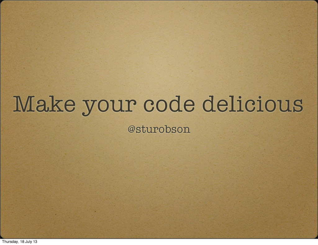 make your code delicious