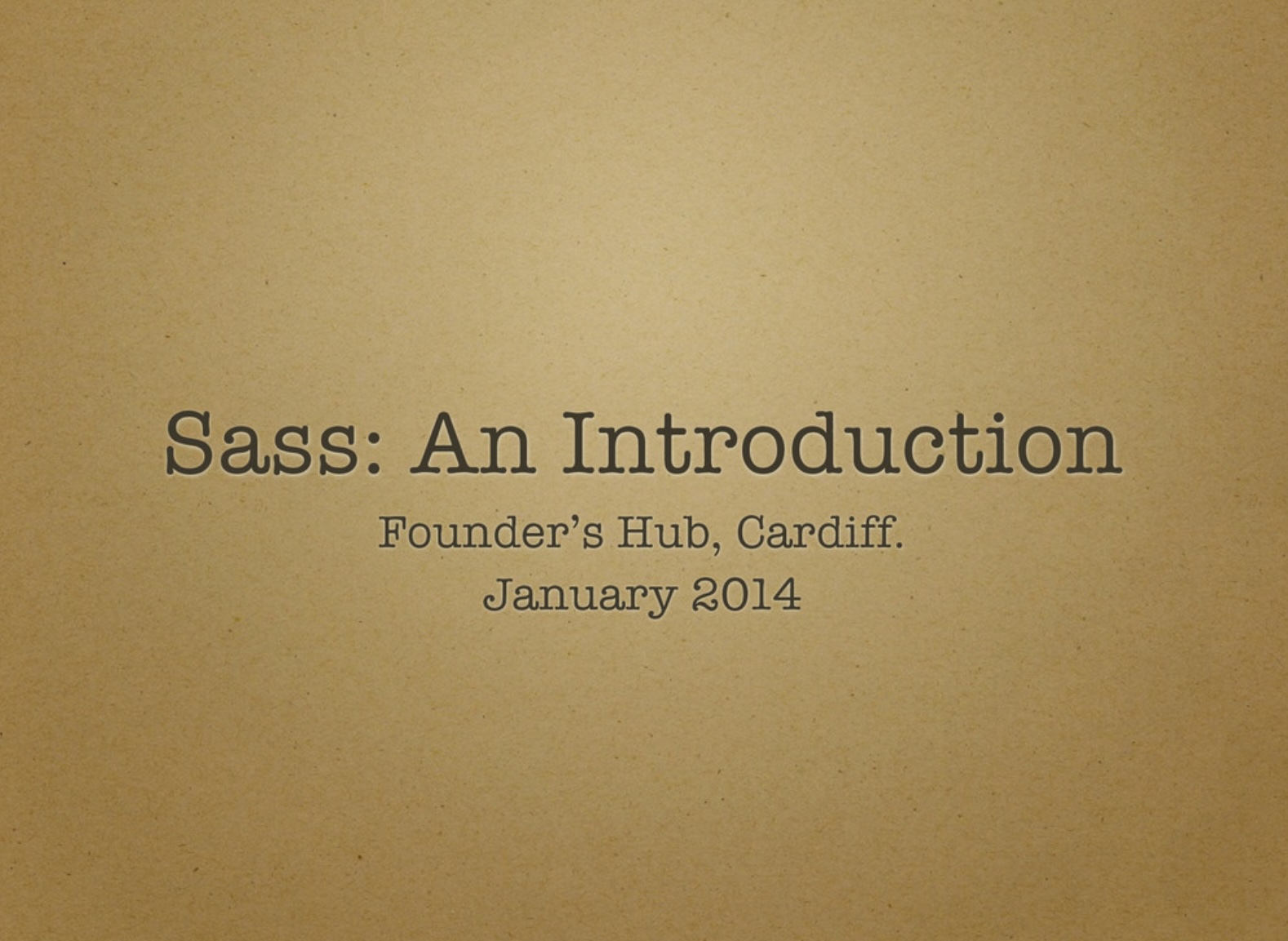 An introduction To Sass